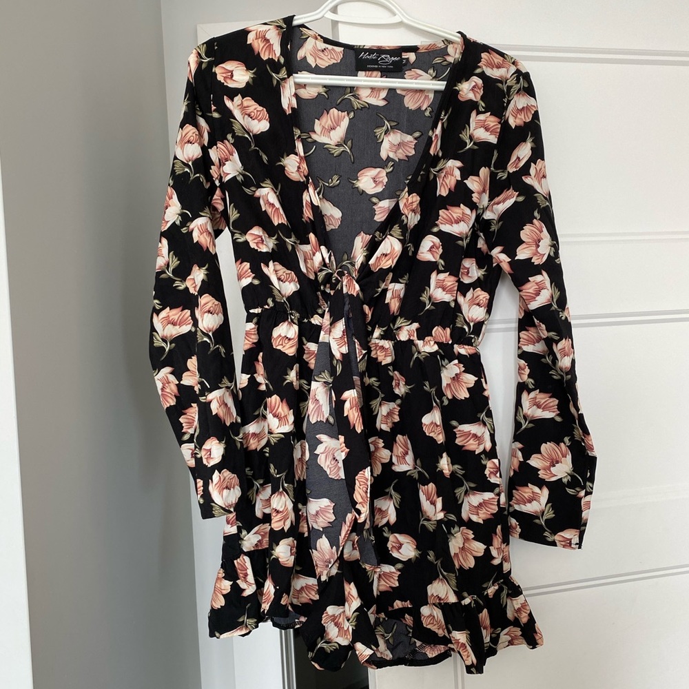 Floral long sleeve romper